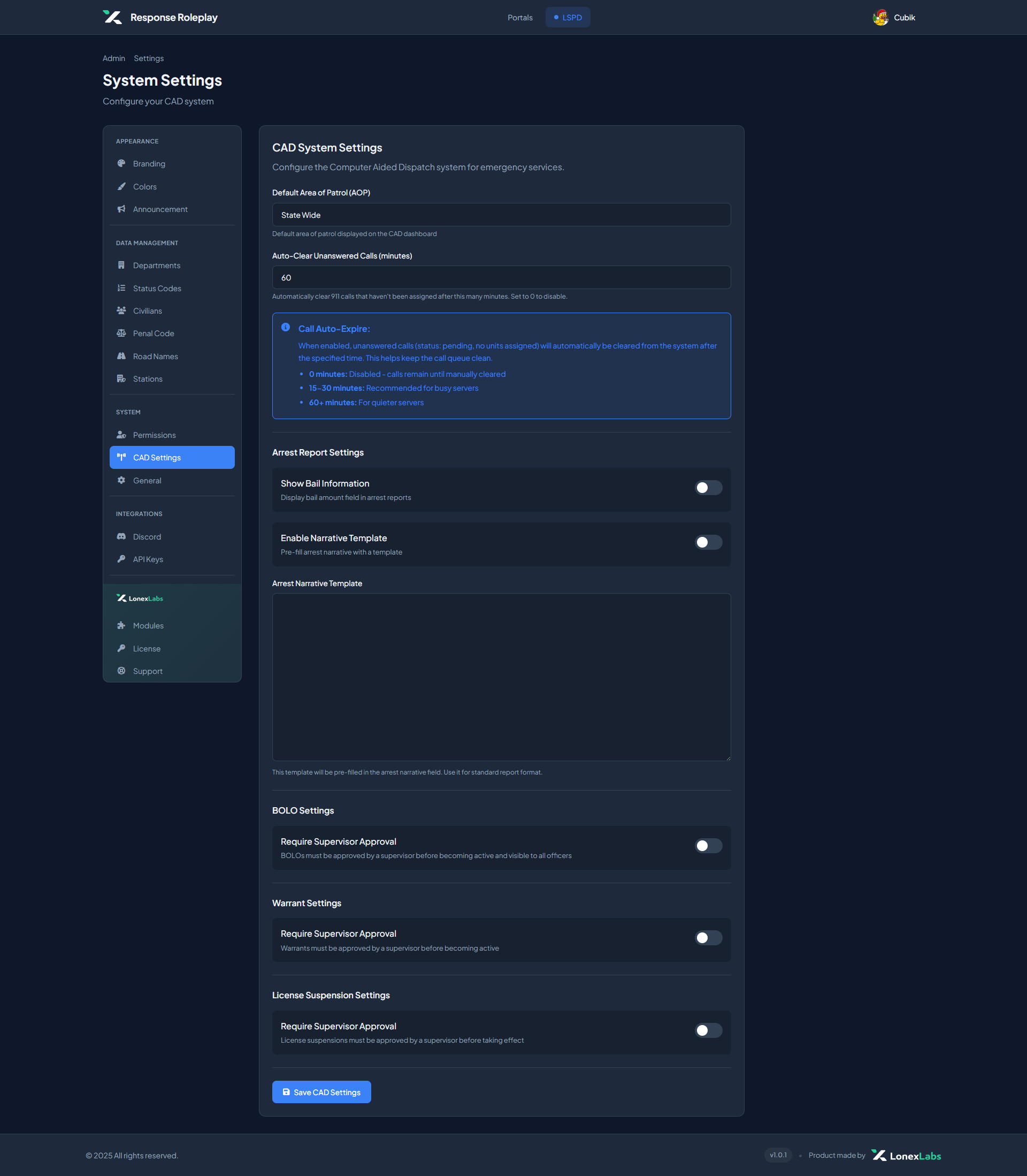 System Configuration